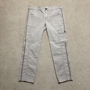 Hei Hei Cargo Pants Womens 6 Gray Twill Straight Leg Utility Pockets Stretch
